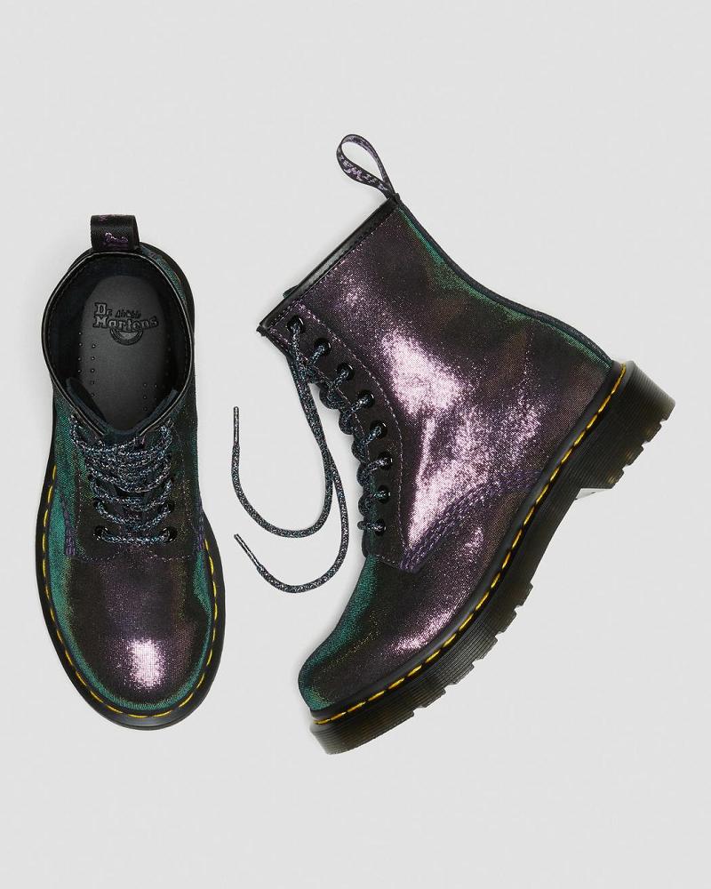 Dr Martens 1460 Disco Iridescent Ruskind Snørestøvler Dame Lilla | DK 156DFM